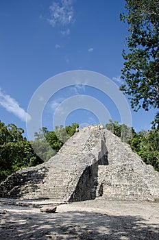 Nohoch Mul or Big Mountain pyramid at Coba, Mexico