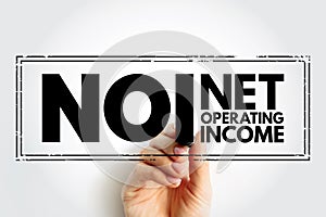 NOI Net Operating Income - formula those in real estate use to quickly calculate profitability of a particular investment, acronym