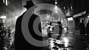 Noir-inspired scenes of money laundering, racketeering rings, black market dealings, hitmen shadows, and extortion tactics