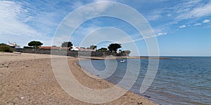 Noirmoutier beach sea on atlantic beach