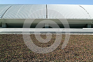 Noise barriers on the highway at Bissone