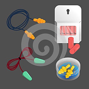 Noise, dust, water protection ear plugs set. photo
