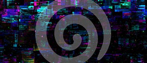 Noise, glitch effect, interference and abstract artifacts, error design