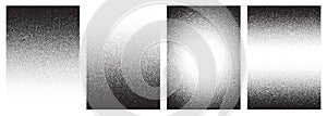 Noise grain background, pointillism dots gradient or dotwork pattern, vector stipple effect. Grain noise halftone or grainy