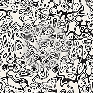 Noise Grunge Abstract Texture. Vector Seamless Black And White Pattern.