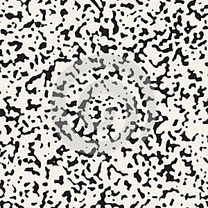 Noise Grunge Abstract Texture. Vector Seamless Black And White Pattern.