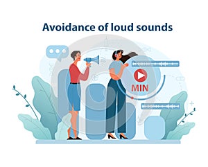 Noise Reduction Concept. An instructive