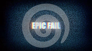 Noise tv screen epic fail
