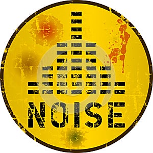 Noise warning sign,