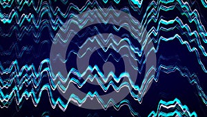 Noise waves background. Glitch effect. Digital television broadcast distortion. Damaged TV signal. 3d rendering