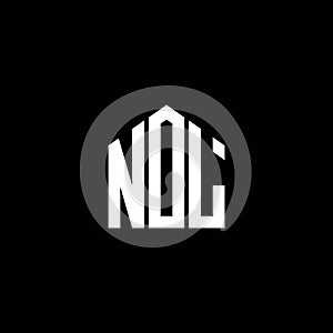 NOL letter logo design on BLACK background. NOL creative initials letter logo concept. NOL letter design.NOL letter logo design on