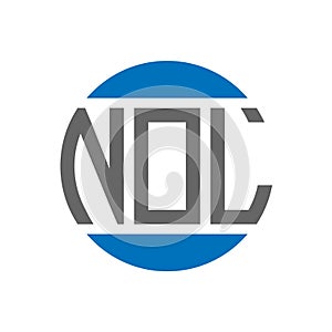 NOL letter logo design on white background. NOL creative initials circle logo concept. NOL letter design