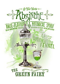 NOLA Collection Absinthe the Green Fairy Background photo