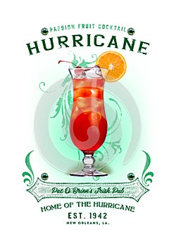 NOLA Collection Hurricane Cocktail Background photo