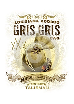 NOLA Collection Louisiana Voodoo Gris Gris Bag Background