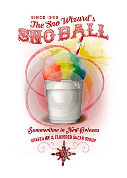 NOLA Collection New Orleans Snowball Background photo