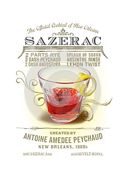 NOLA Collection Sazerac Cocktail Background