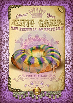 NOLA Culture Collection Mardi Gras King Cake photo