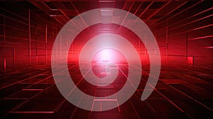 nology abstract tech red background