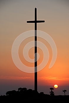 Nombre de Dios cross at sunset