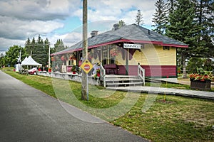 Nominingue Quebec transformed train station photo