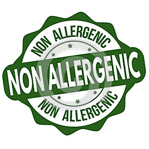 Non allergenic label or sticker