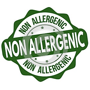 Non allergenic label or sticker photo