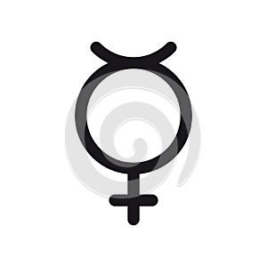 Non binary transgender symbol. Gender and sexual orientation icon or sign concept.