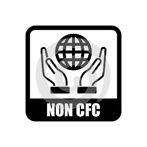 Non cfc sign isolated on white background