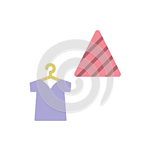 Non-chlorine bleach if needed icon. Simple color vector elements of laundry icons for ui and ux, website or mobile application