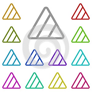 Non chlorine multi color icon. Simple thin line, outline vector of laundry icons for ui and ux, website or mobile application