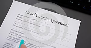 Non Compete Agreement. Business Competition Contract