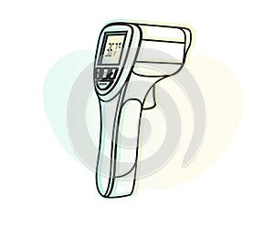 Non Contact Thermometer - Illustration