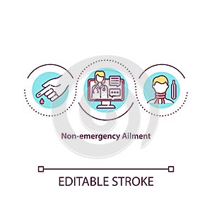 Non emergency ailment concept icon