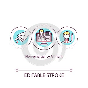 Non emergency ailment concept icon photo