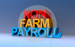 non farm payroll on blue