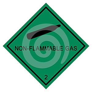Non-Flammable Gas Symbol Sign Isolate On White Background,Vector Illustration EPS.10