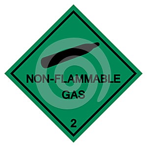 Non-Flammable Gas Symbol Sign ,Vector Illustration, Isolate On White Background Label .EPS10