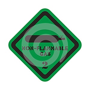 Non-flammable and non- toxic gas vector sticker