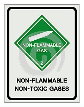 Non Flammable Non Toxic Gases Symbol Sign ,Vector Illustration, Isolate On White Background Label .EPS10