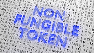 Non fungible token NFT crypto art letter floor concept