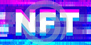 Non-fungible token NFT vector illustration