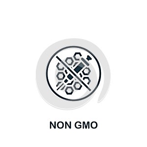 Non Gmo icon. Monochrome simple icon for templates, web design and infographics