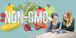 Non-GMO Nature Organic Plant Technology Concept