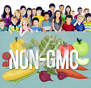 Non-GMO Nature Organic Plant Technology Concept