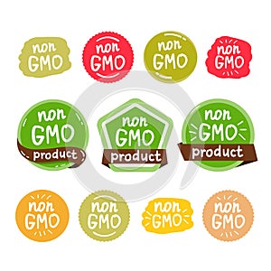 Non gmo product icon isolated logo vector illustraion