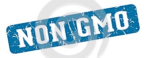 non gmo rectangular sign. non gmo stamp