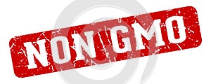 non gmo rectangular sign. non gmo stamp