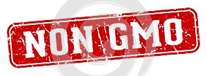 non gmo rectangular sign. non gmo stamp