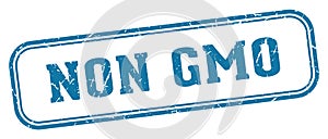 non gmo stamp. non gmo rectangular stamp on white background